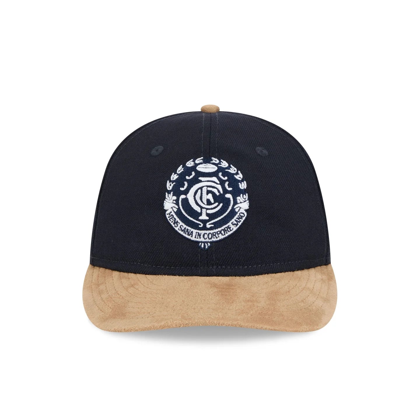 Carlton Blues Hat - AFL 2025 Retro Contrast Suede 9Fifity Strapback Cap - New Era